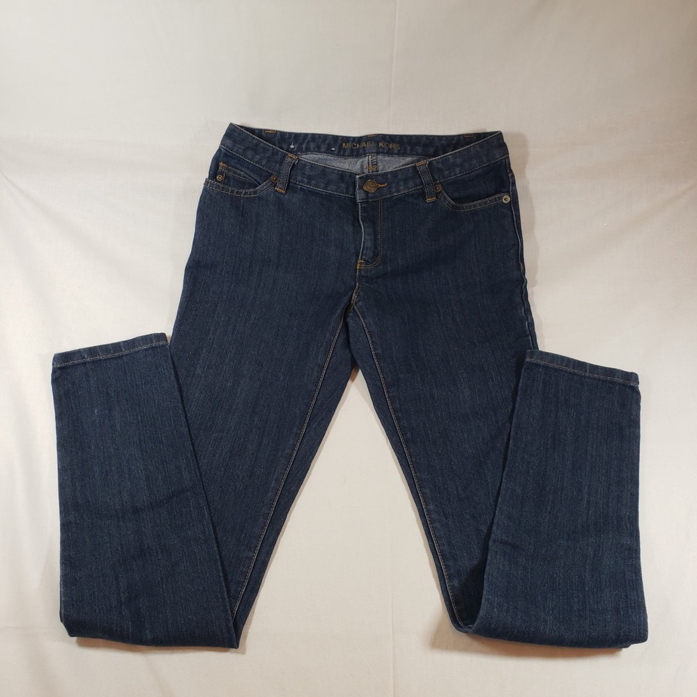Michael Kors Women's Dark Wash Denim Jeans Classic Style Size 2 - Picture 8 of 10